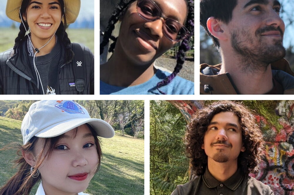 Headshots of 5 grad students